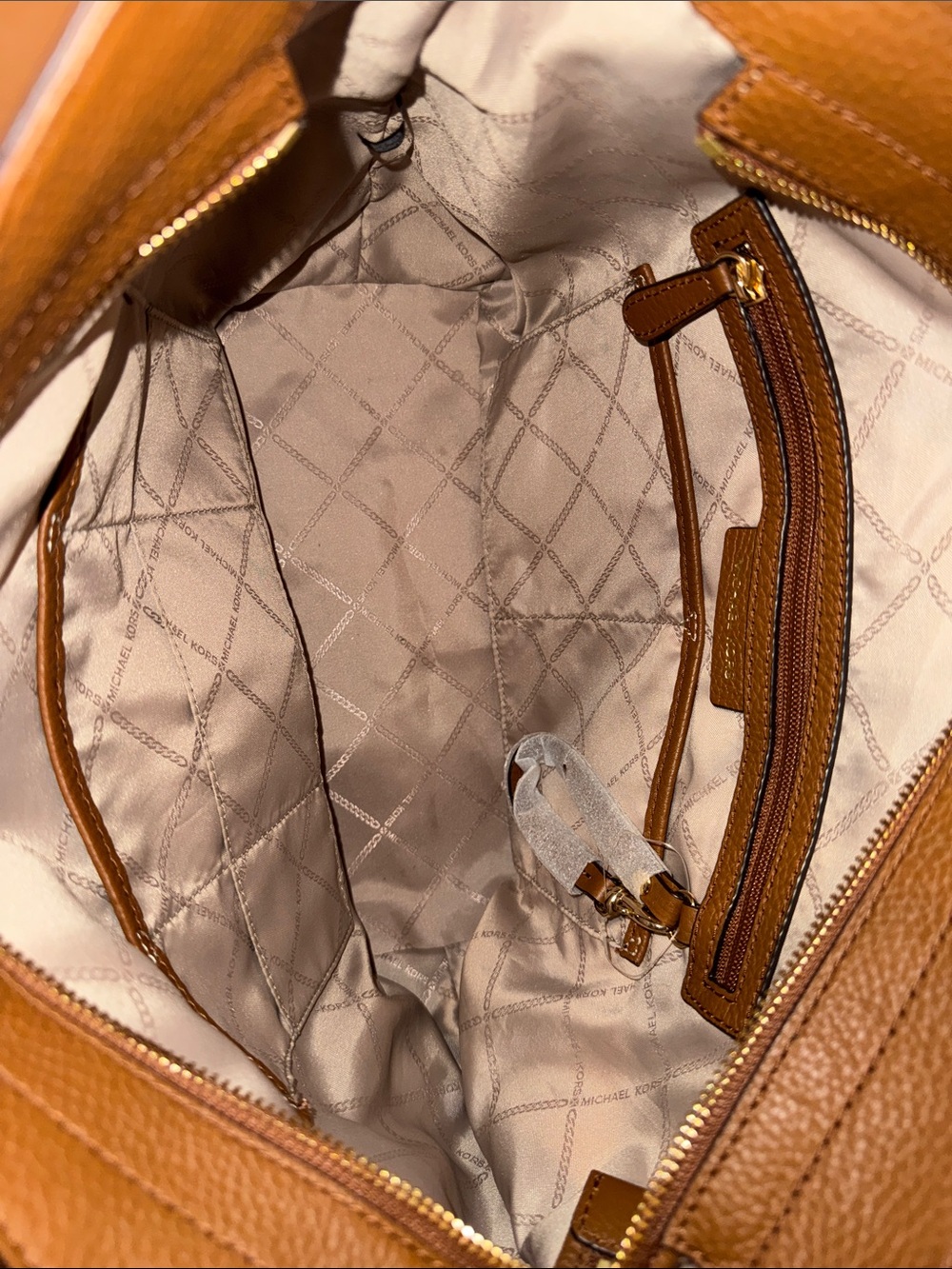 Michael Kors Brooklyn Large Pebbled Leather Shoulder Bag - Picture 9 of 10